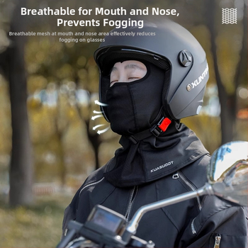 Dviračio kaukė, elastinio veliūro ir ice silk audinys, pilna veido apsauga nuo saulės, kvėpuojanti, unisex, prekinis ženklas Kuasuodt / Cross Speed Sports