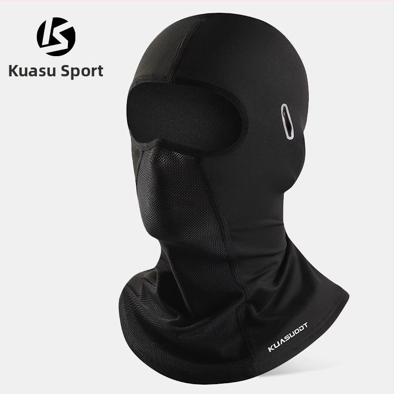 Dviračio kaukė, elastinio veliūro ir ice silk audinys, pilna veido apsauga nuo saulės, kvėpuojanti, unisex, prekinis ženklas Kuasuodt / Cross Speed Sports