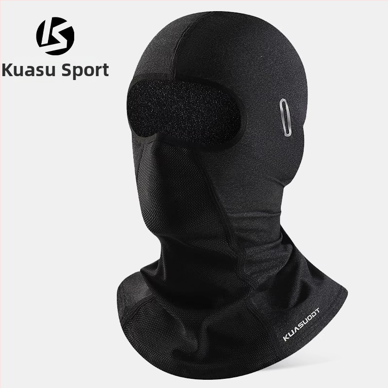 Dviračio kaukė, elastinio veliūro ir ice silk audinys, pilna veido apsauga nuo saulės, kvėpuojanti, unisex, prekinis ženklas Kuasuodt / Cross Speed Sports