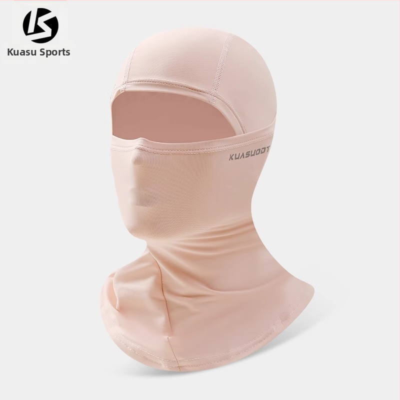 Dviračio kaukė, elastinio veliūro ir ice silk audinys, pilna veido apsauga nuo saulės, kvėpuojanti, unisex, prekinis ženklas Kuasuodt / Cross Speed Sports