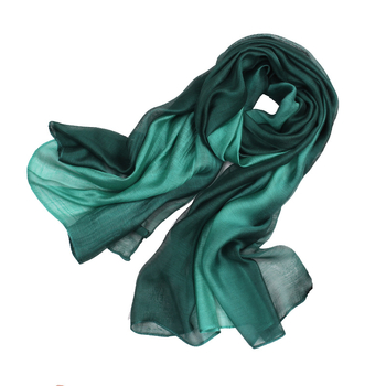Șal din mătase de mulberry, gradient, tie-dye, tricot simplu, toamnă, accesoriu versatil