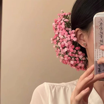 Clip de păr cu floare, Material: plastic//rășină, Stil: Natură, Formă: Floare, Ambalare: ambalaj individual, Lansare: toamnă 2025