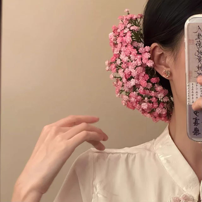 Clip de păr cu floare, Material: plastic//rășină, Stil: Natură, Formă: Floare, Ambalare: ambalaj individual, Lansare: toamnă 2025