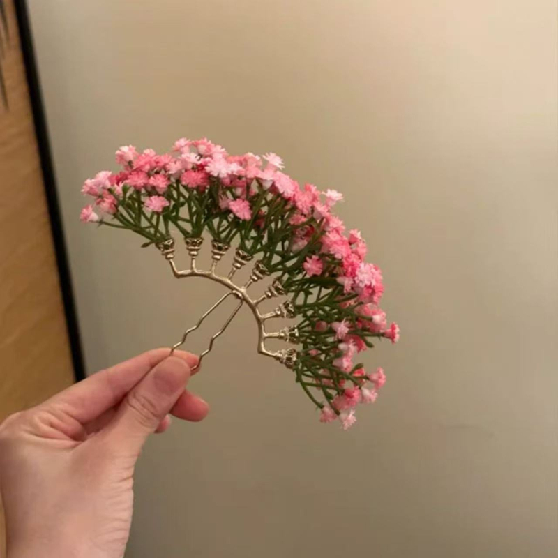 Clip de păr cu floare, Material: plastic//rășină, Stil: Natură, Formă: Floare, Ambalare: ambalaj individual, Lansare: toamnă 2025