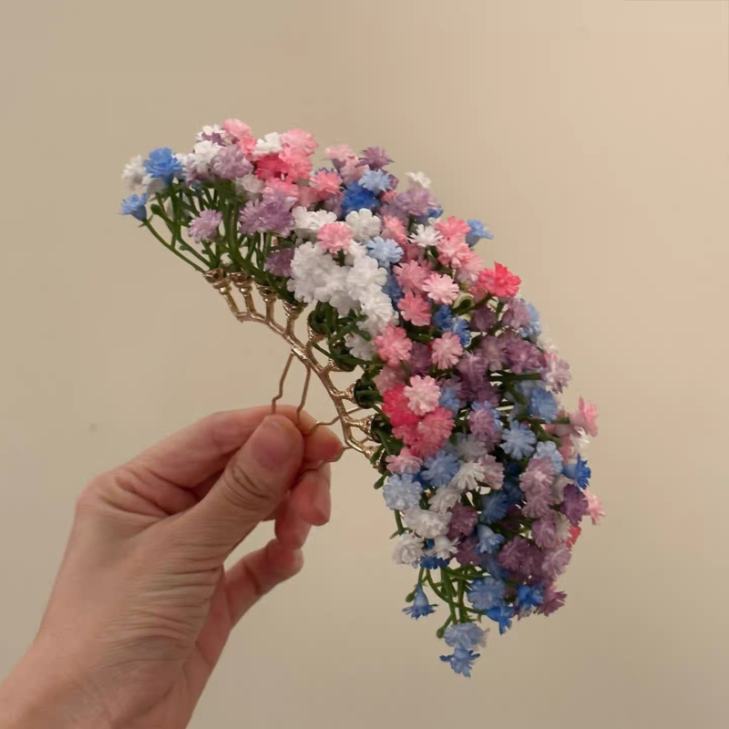 Clip de păr cu floare, Material: plastic//rășină, Stil: Natură, Formă: Floare, Ambalare: ambalaj individual, Lansare: toamnă 2025