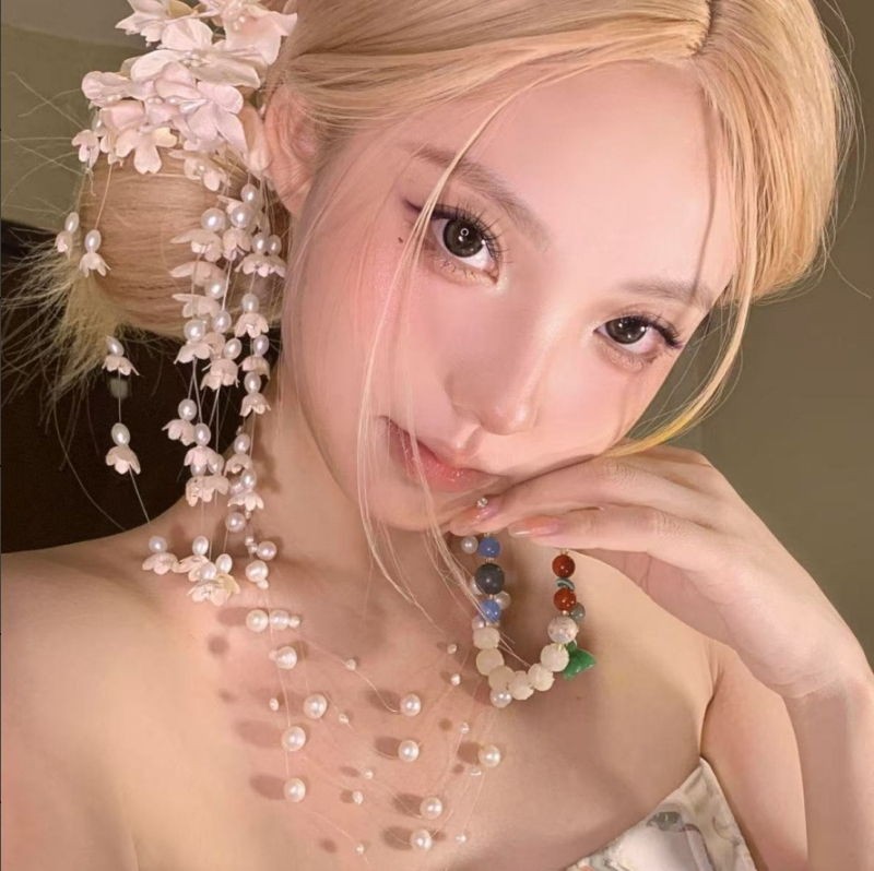 Chi Hao metalna ukosnica za kosu od legure, u obliku cvijeta s resicama, Instagram stil, kod Fs0537