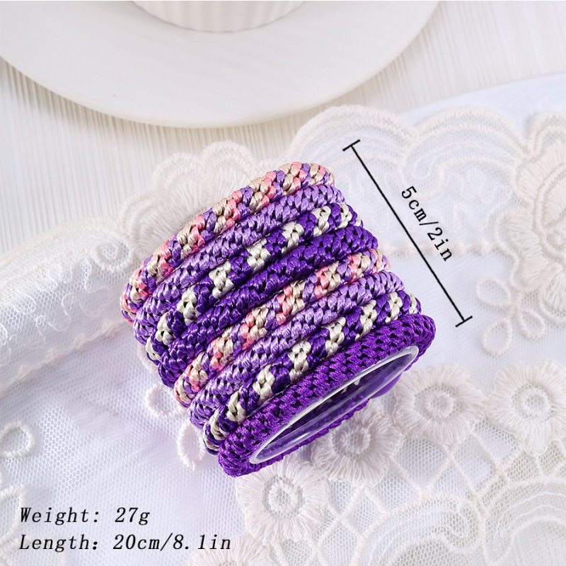 Koreanskog stila izdržljive debele elastične gumice za kosu – platnene, ručna izrada, za visoku punđu, jesen-zima