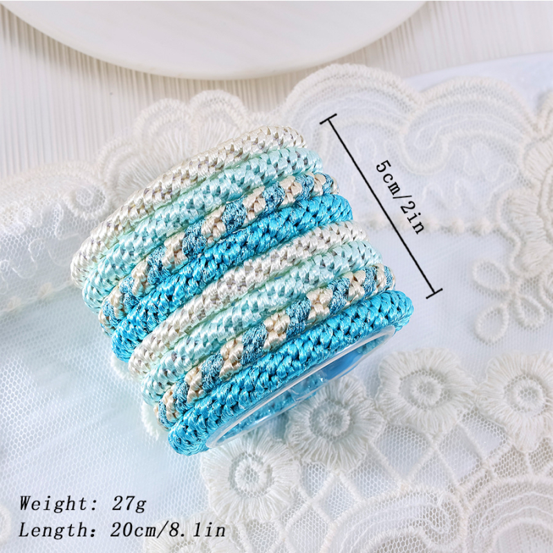 Koreanskog stila izdržljive debele elastične gumice za kosu – platnene, ručna izrada, za visoku punđu, jesen-zima