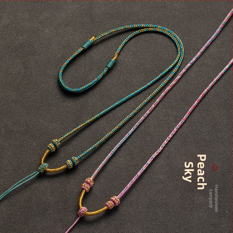 Náhrdelník s príveskom z lana, ručne pletený, nastaviteľný, Craftsman šperky, jeseň 2024