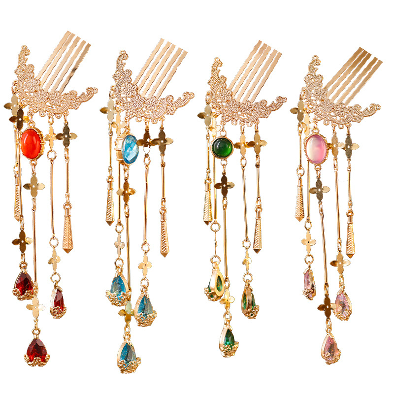 Matu aksesuārs — sakausējuma spārnu formas matu spraudnis, roku darbs, retro sievišķīgs stils, vasaras 2025 izlase