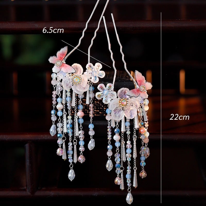 Matu aksesuārs — sakausējuma spārnu formas matu spraudnis, roku darbs, retro sievišķīgs stils, vasaras 2025 izlase