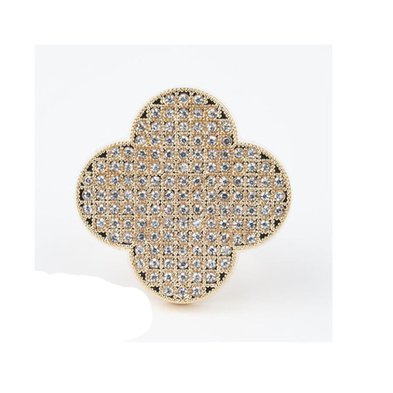 Broš s kristalima i čvorom u kutu, svestrana kopča za šalu i pin za kaput, svjež i sladak stil