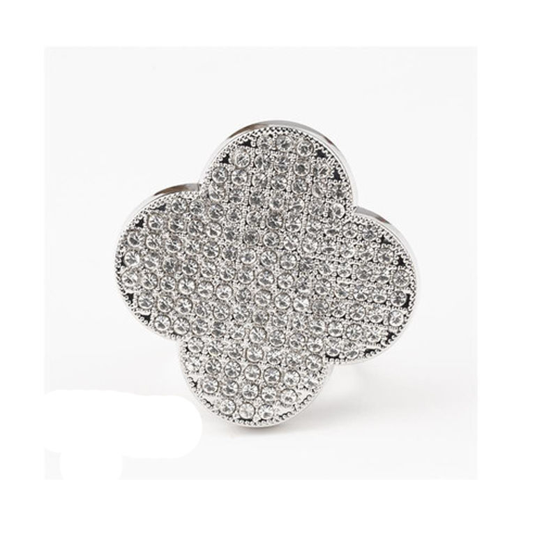 Broš s kristalima i čvorom u kutu, svestrana kopča za šalu i pin za kaput, svjež i sladak stil