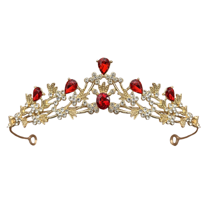 Diademă cu cristale pentru copii, coroană pentru spectacole și aniversări, aliaj, rhinestones, electroplating, formă de coroană, unisex modă