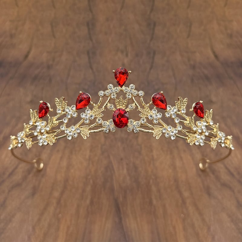 Diademă cu cristale pentru copii, coroană pentru spectacole și aniversări, aliaj, rhinestones, electroplating, formă de coroană, unisex modă
