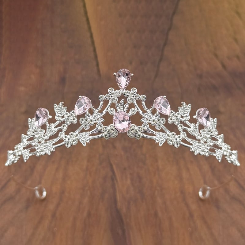 Diademă cu cristale pentru copii, coroană pentru spectacole și aniversări, aliaj, rhinestones, electroplating, formă de coroană, unisex modă
