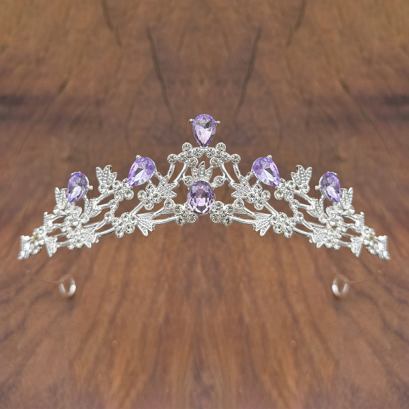 Diademă cu cristale pentru copii, coroană pentru spectacole și aniversări, aliaj, rhinestones, electroplating, formă de coroană, unisex modă