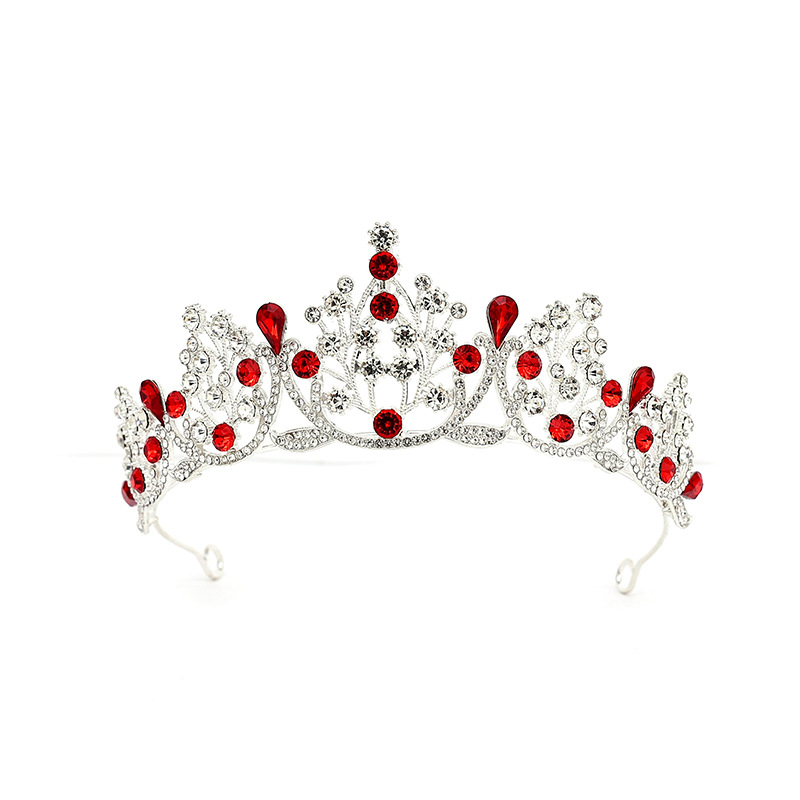 Diademă de mireasă – coroană cu cristale, PT990 aliaj, placare electrolitică