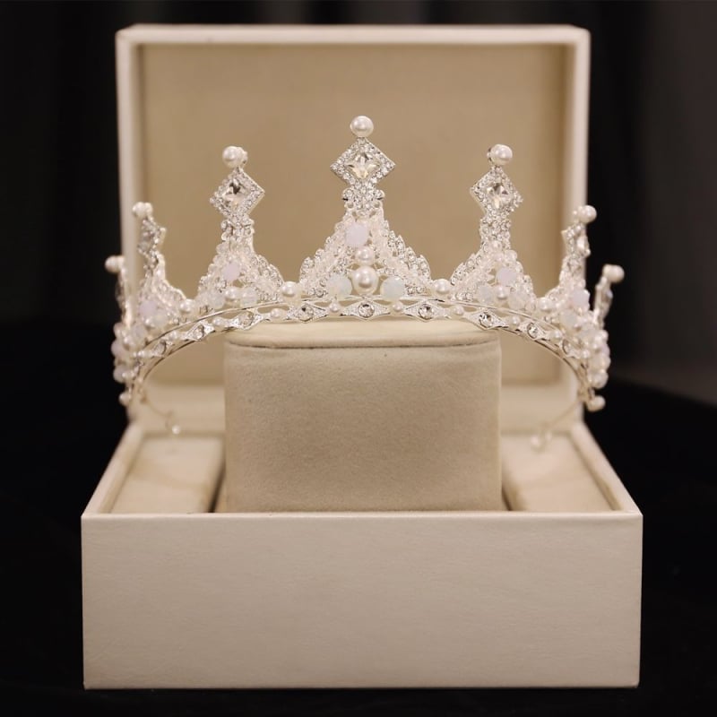 Diadem od legure — elektropalirana ženska tiara s kristalima za vjenčanje i rođendan