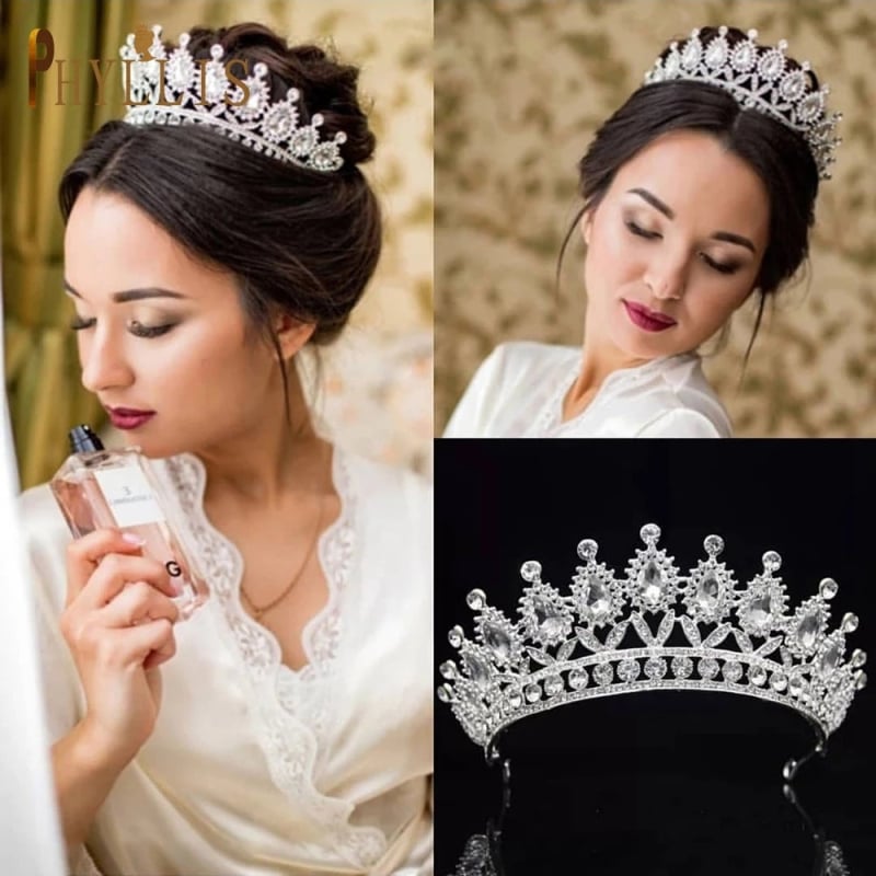 Vjenčana tiara od legure s elektroplatiranjem, ženski stil, mogućnost prilagođavanja