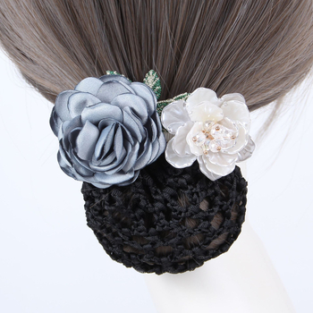 Комплект мрежеста лента за коса и клип, корейски стил, ръчна изработка, плат, за жени