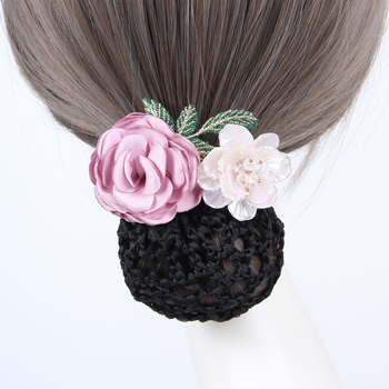 Комплект мрежеста лента за коса и клип, корейски стил, ръчна изработка, плат, за жени