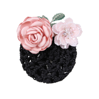 Комплект мрежеста лента за коса и клип, корейски стил, ръчна изработка, плат, за жени