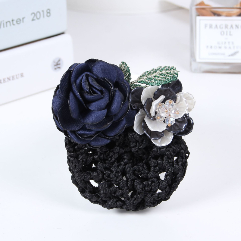 Комплект мрежеста лента за коса и клип, корейски стил, ръчна изработка, плат, за жени