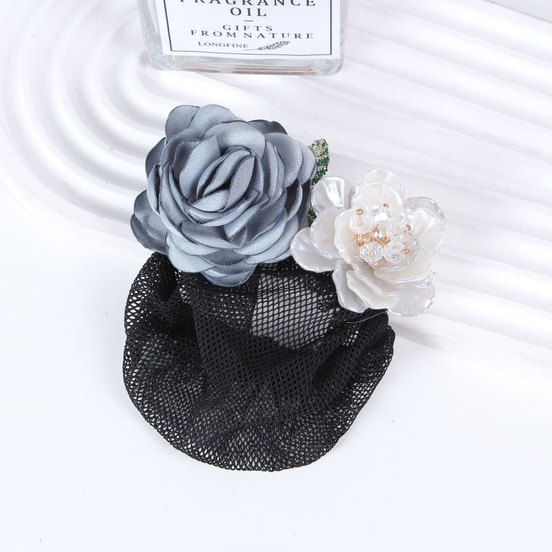 Комплект мрежеста лента за коса и клип, корейски стил, ръчна изработка, плат, за жени