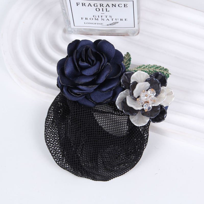 Комплект мрежеста лента за коса и клип, корейски стил, ръчна изработка, плат, за жени