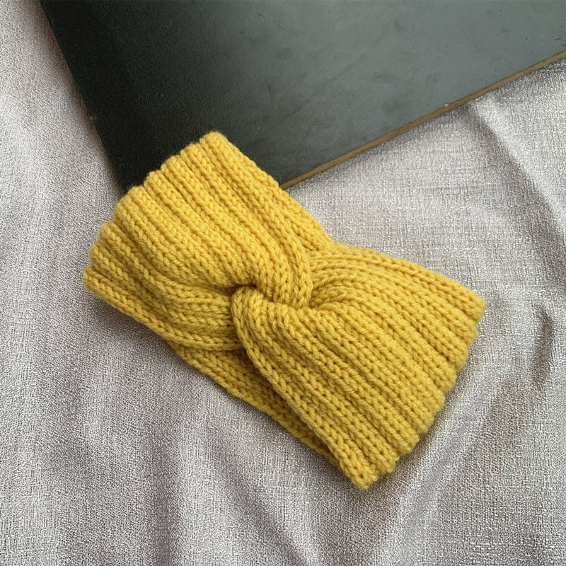 Jogas galvas lente, adīta no poliestera, raksts ar kvadrātiņiem, Maillard stils, sievietēm