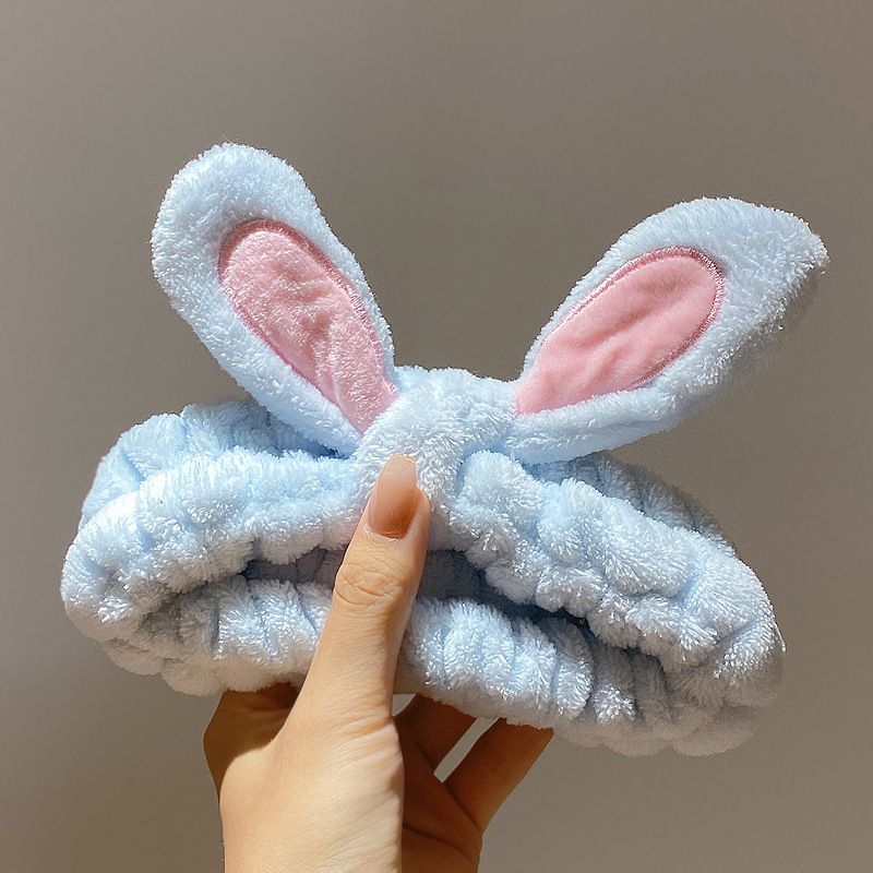 Pliša sejas mazgāšanas galvas lente ar truša ausīm – Korejas stila, unisex geometrisks galvas aksesuārs, rudens 2023