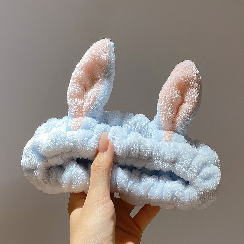 Pliša sejas mazgāšanas galvas lente ar truša ausīm – Korejas stila, unisex geometrisks galvas aksesuārs, rudens 2023