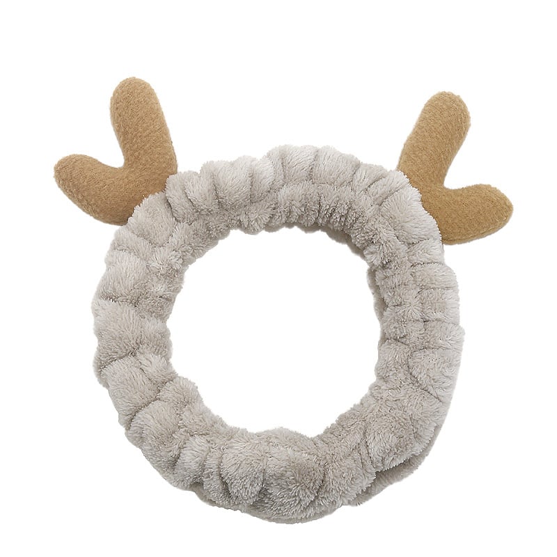 Pliša sejas mazgāšanas galvas lente ar truša ausīm – Korejas stila, unisex geometrisks galvas aksesuārs, rudens 2023