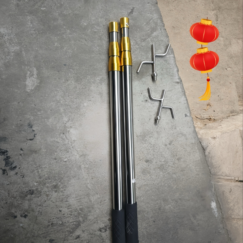 Teleskopinis stulpas pakabinamiems žibintams, lauko naudojimui, žibintas Winter Melon formos, Silk Screen spausdinimas, Naujasis Kinijos stilius