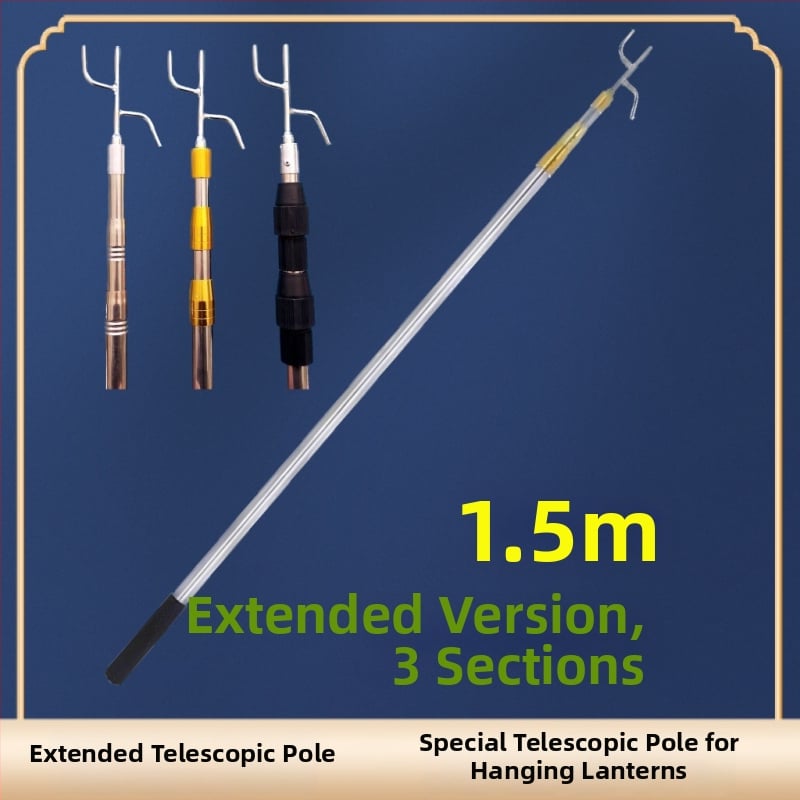 Teleskopinis stulpas pakabinamiems žibintams, lauko naudojimui, žibintas Winter Melon formos, Silk Screen spausdinimas, Naujasis Kinijos stilius