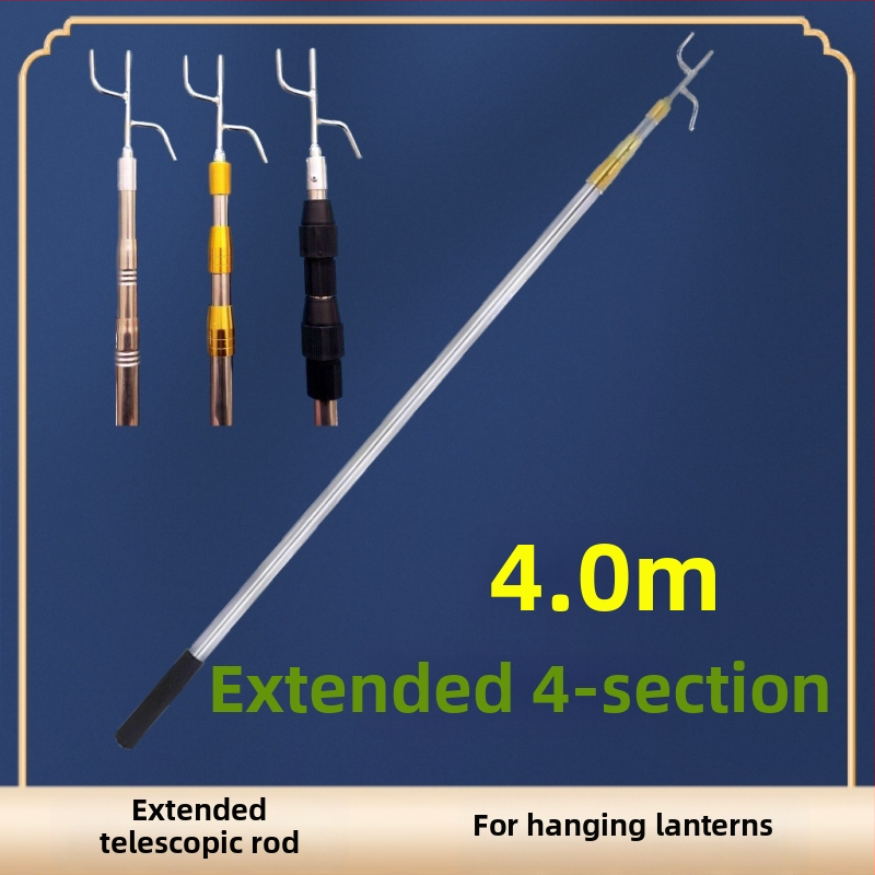 Teleskopinis stulpas pakabinamiems žibintams, lauko naudojimui, žibintas Winter Melon formos, Silk Screen spausdinimas, Naujasis Kinijos stilius