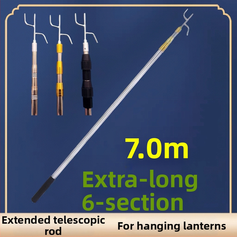 Teleskopinis stulpas pakabinamiems žibintams, lauko naudojimui, žibintas Winter Melon formos, Silk Screen spausdinimas, Naujasis Kinijos stilius