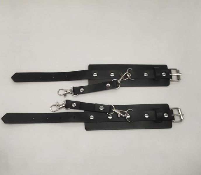 Komplekts josta un rokassprādze no mākslīgās ādas ar bow mezglu, universāls, pieaugušajiem, mākslīgā āda