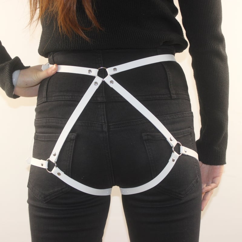 Komplekts josta un rokassprādze no mākslīgās ādas ar bow mezglu, universāls, pieaugušajiem, mākslīgā āda