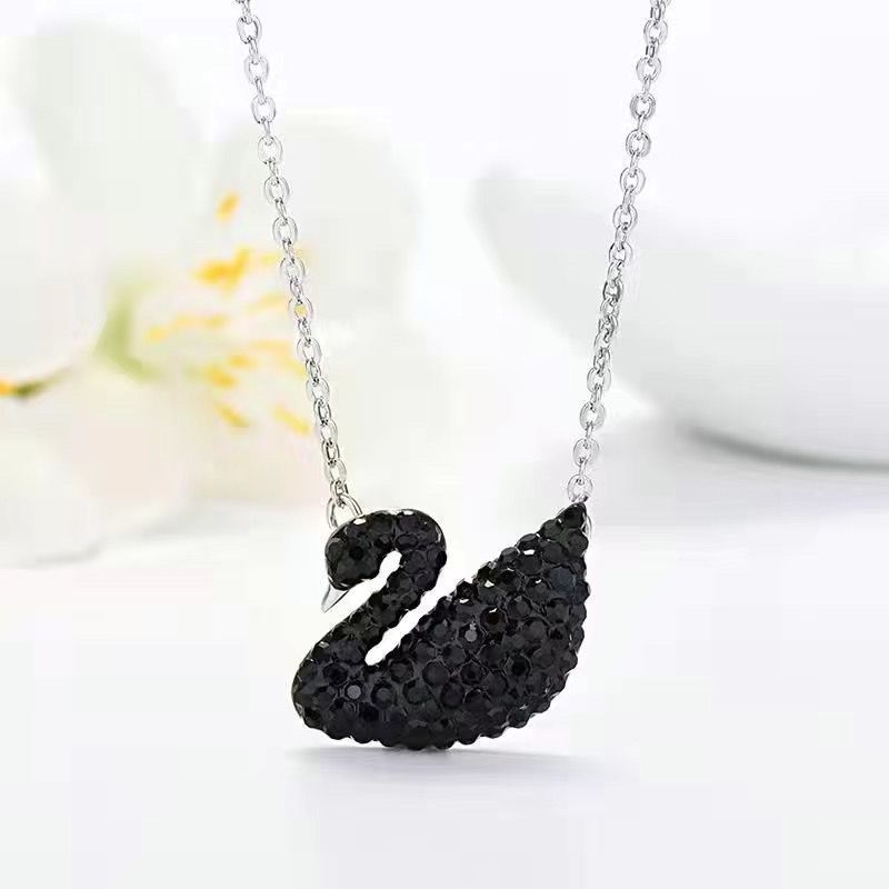 Gulbės kaklo papuošalas iš sidabro 925 moterims, raktikaulio grandinėlė, interneto žvaigždės stilius, prekės ženklas World