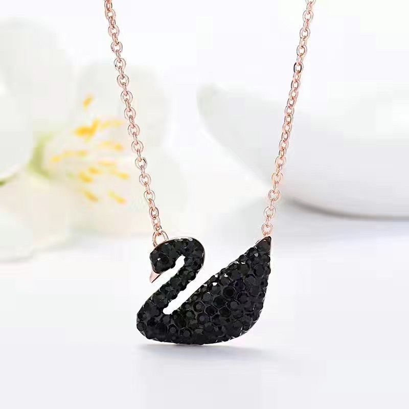 Gulbės kaklo papuošalas iš sidabro 925 moterims, raktikaulio grandinėlė, interneto žvaigždės stilius, prekės ženklas World