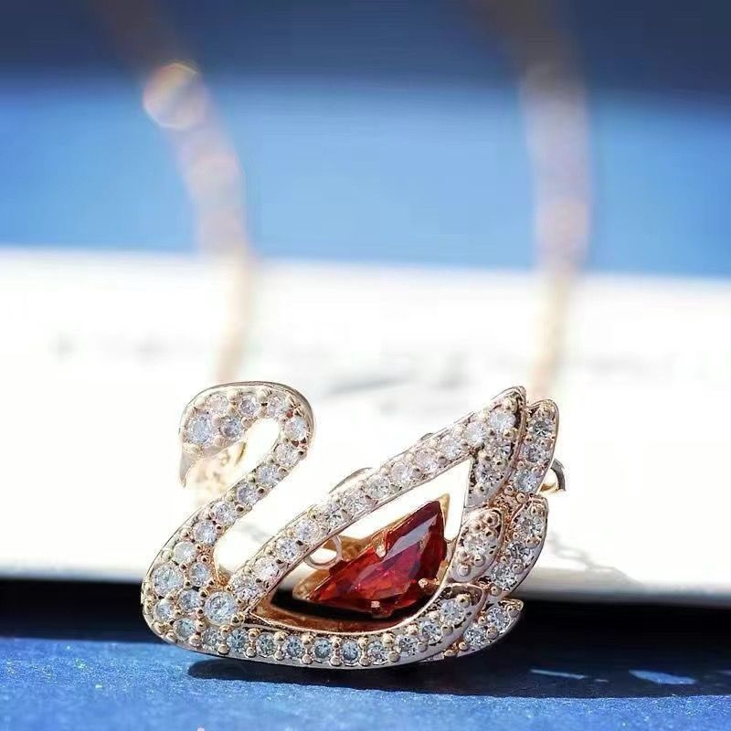 Gulbės kaklo papuošalas iš sidabro 925 moterims, raktikaulio grandinėlė, interneto žvaigždės stilius, prekės ženklas World