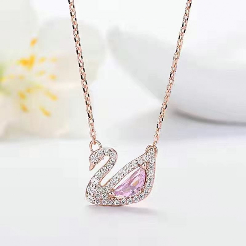 Gulbės kaklo papuošalas iš sidabro 925 moterims, raktikaulio grandinėlė, interneto žvaigždės stilius, prekės ženklas World