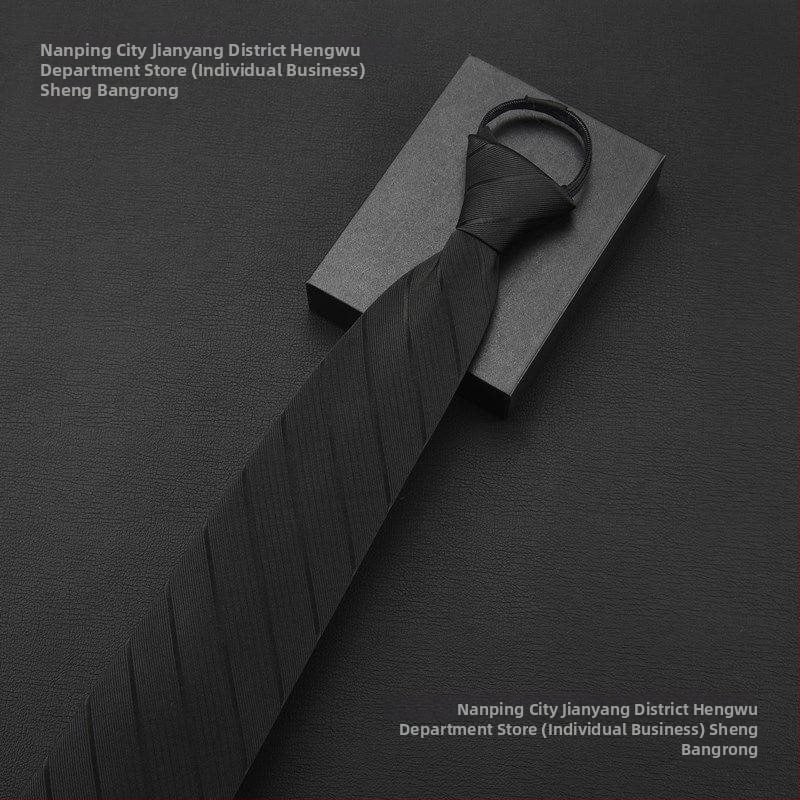 Клипса за вратовръзка - без връзване, модел с райета и мотив цветя за яка, мъжки аксесоар