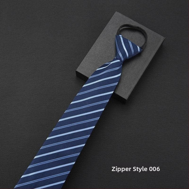 Клипса за вратовръзка - без връзване, модел с райета и мотив цветя за яка, мъжки аксесоар