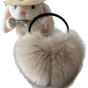 Ακουστικά αυτιών με γούνα αλεπούς, αναδιπλούμενοι θερμαντήρες αυτιών, για γυναίκες, χειμώνας-άνοιξη-φθινόπωρο