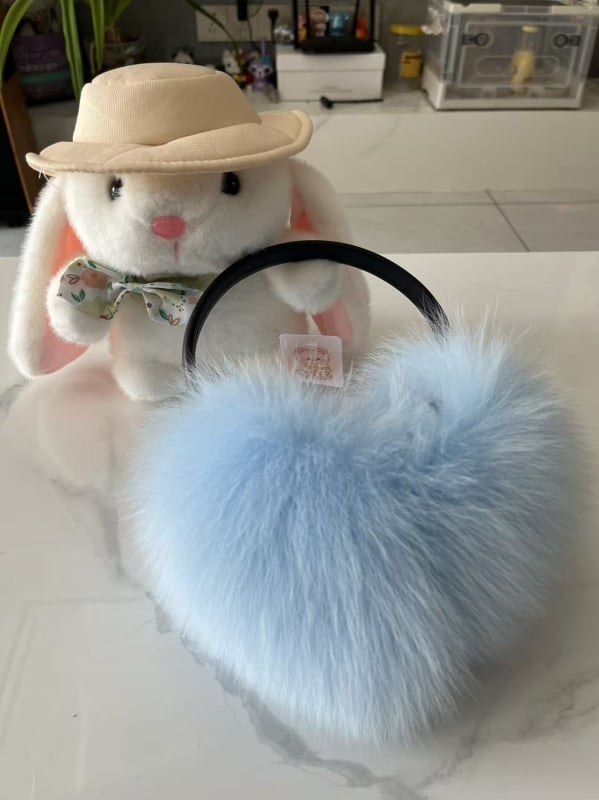 Ακουστικά αυτιών με γούνα αλεπούς, αναδιπλούμενοι θερμαντήρες αυτιών, για γυναίκες, χειμώνας-άνοιξη-φθινόπωρο