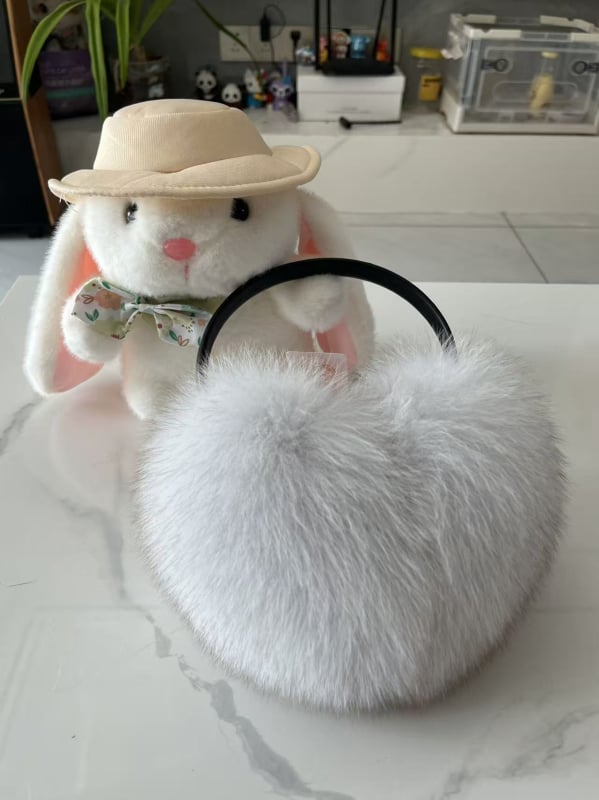 Ακουστικά αυτιών με γούνα αλεπούς, αναδιπλούμενοι θερμαντήρες αυτιών, για γυναίκες, χειμώνας-άνοιξη-φθινόπωρο