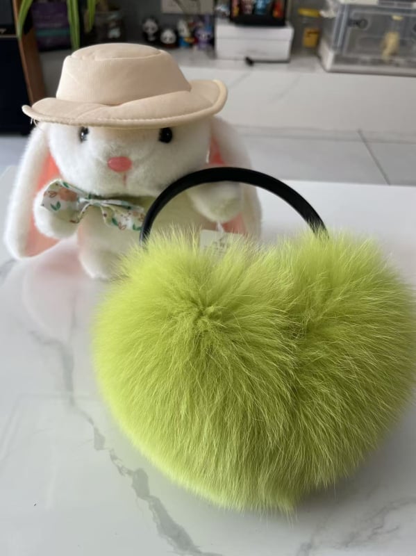 Ακουστικά αυτιών με γούνα αλεπούς, αναδιπλούμενοι θερμαντήρες αυτιών, για γυναίκες, χειμώνας-άνοιξη-φθινόπωρο